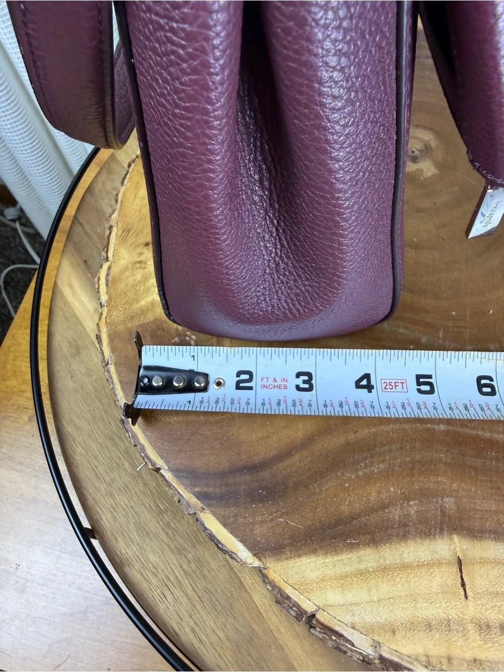 Kate Spade Leila Medium Flap Shoulder Bag Burgundy Leather + Crossbody Strap EUC